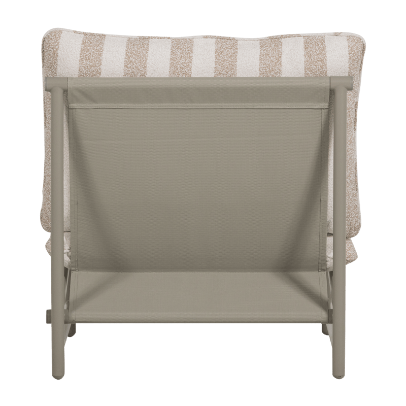 Lounge-tuoli Elvo 82 cm ulkokäyttöön - Hiekka/Valkoinen - Puutarhakalusteet - Puutarhatuoli - Ulkotilan nojatuolit