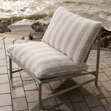 Lounge-tuoli Elvo 82 cm ulkokäyttöön - Hiekka/Valkoinen - Puutarhakalusteet - Puutarhatuoli - Ulkotilan nojatuolit