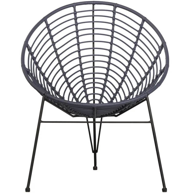 Lounge-tuoli Jane 72 cm ulkokäyttöön - Muste - Puutarhakalusteet - Puutarhatuoli - Ulkotilan nojatuolit
