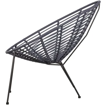 Lounge-tuoli Jane 72 cm ulkokäyttöön - Muste - Puutarhakalusteet - Puutarhatuoli - Ulkotilan nojatuolit