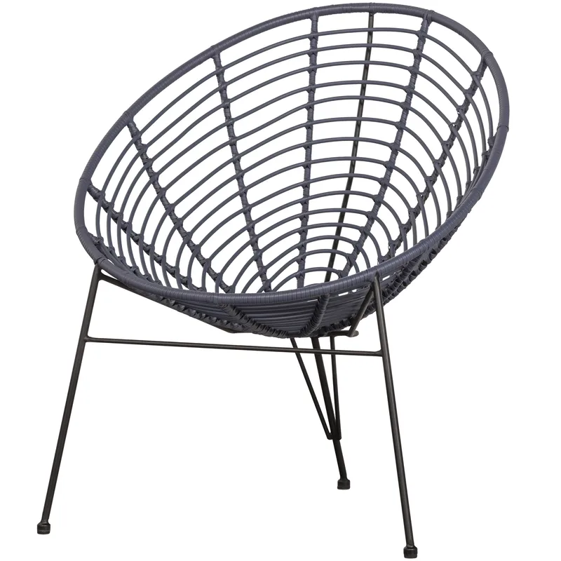 Lounge-tuoli Jane 72 cm ulkokäyttöön, Muste