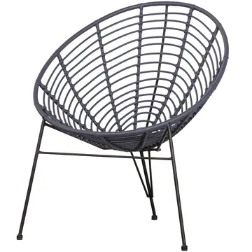 Lounge-tuoli Jane 72 cm ulkokäyttöön - Muste - Puutarhakalusteet - Puutarhatuoli - Ulkotilan nojatuolit