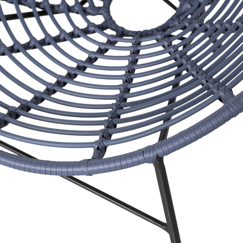 Lounge-tuoli Jane 72 cm ulkokäyttöön - Muste - Puutarhakalusteet - Puutarhatuoli - Ulkotilan nojatuolit