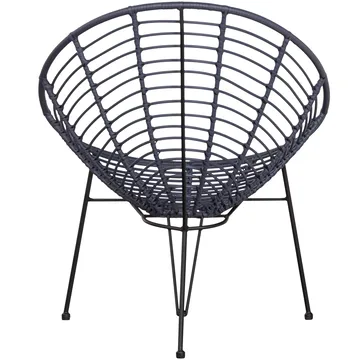 Lounge-tuoli Jane 72 cm ulkokäyttöön - Muste - Puutarhakalusteet - Puutarhatuoli - Ulkotilan nojatuolit