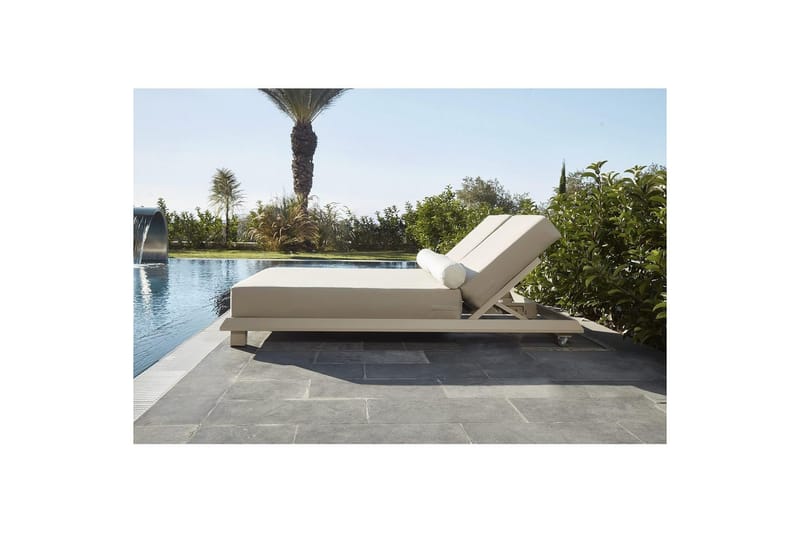 Malkiat aurinkotuoli 150x212 cm - Beige - Puutarhakalusteet - Puutarhatuoli - Aurinkotuoli