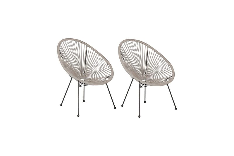 Maniwaki Ulkotuoli - Harmaa/Musta - Puutarhakalusteet - Puutarhatuoli - Ulkotilan nojatuolit