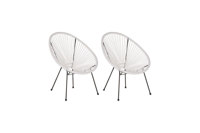 Maniwaki Ulkotuoli - Valkoinen Musta - Puutarhakalusteet - Puutarhatuoli - Ulkotilan nojatuolit