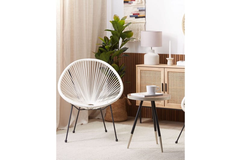 Maniwaki Ulkotuoli - Valkoinen Musta - Puutarhakalusteet - Puutarhatuoli - Ulkotilan nojatuolit