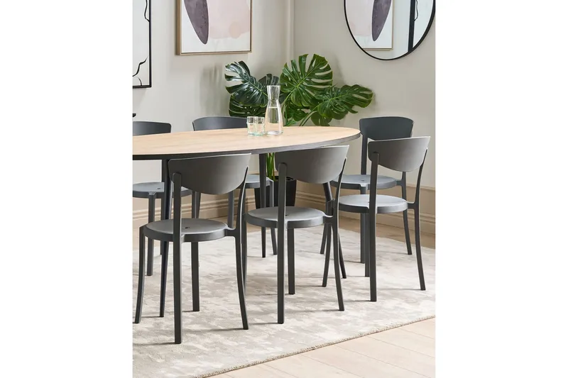 Maple Creek Ruokatuoli Ulkokäyttöön - Tummanharmaa - Puutarhakalusteet - Puutarhatuoli - Karmituoli ulos