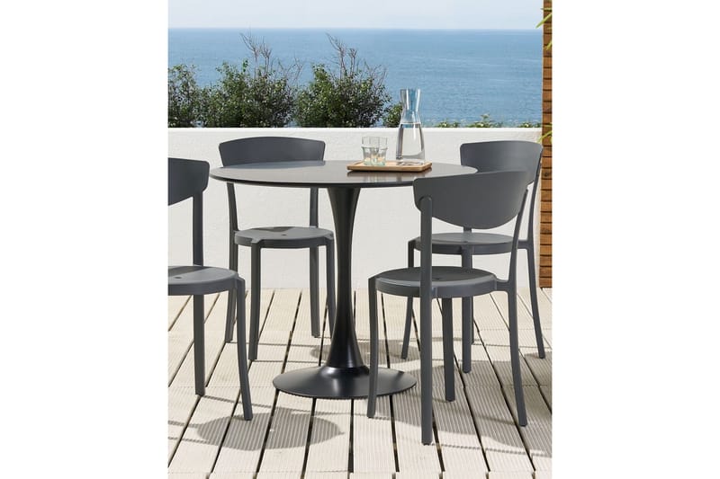 Maple Creek Ruokatuoli Ulkokäyttöön - Tummanharmaa - Puutarhakalusteet - Puutarhatuoli - Karmituoli ulos