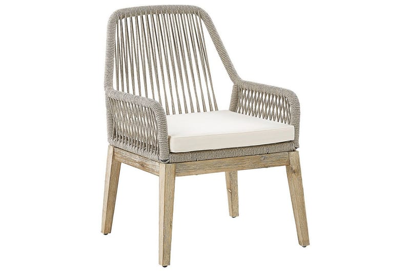 Matstol Beliani Olbia set om 2 Cream white - Puutarhakalusteet - Puutarhatuoli - Karmituoli ulos