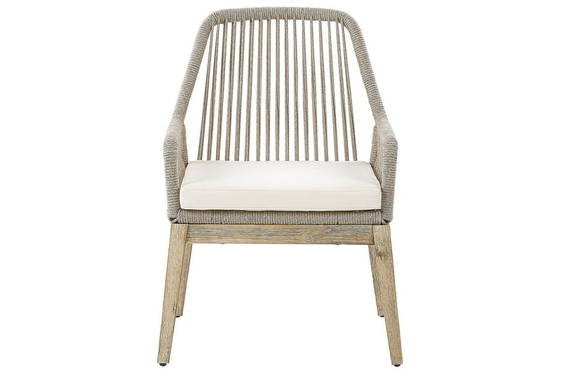 Matstol Beliani Olbia set om 2 Cream white - Puutarhakalusteet - Puutarhatuoli - Karmituoli ulos