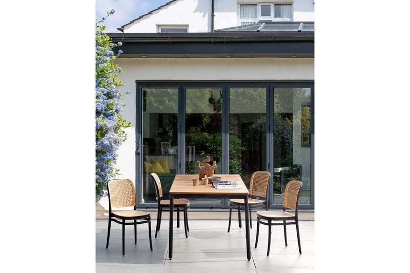 Matstol Beliani Plose set om 4 Beige - Puutarhakalusteet - Puutarhatuoli - Karmituoli ulos