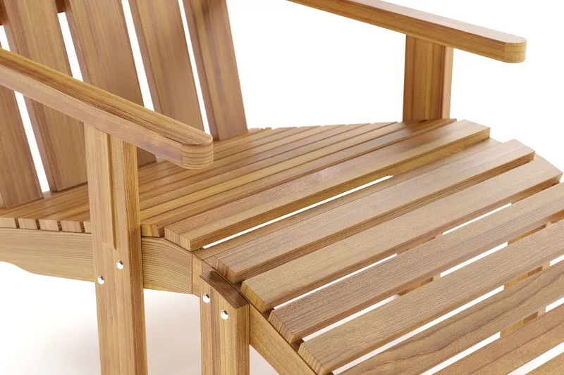 Menorca käsinojallinen aurinkotuoli puusta - Tiikki / Luonnonväri - Puutarhakalusteet - Puutarhatuoli - Ulkotilan nojatuolit