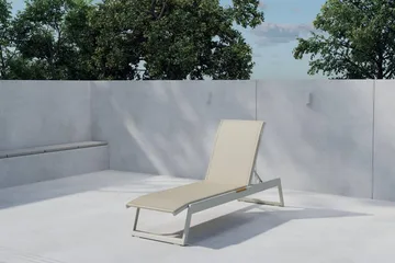 Mexico aurinkotuoli ulkokäyttöön - Beige - Puutarhakalusteet - Puutarhatuoli - Aurinkosänky & aurinkovaunu