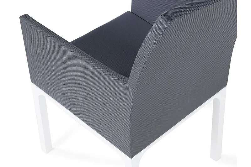 Monteroni Käsinojatuoli - Harmaa/Valkoinen - Puutarhakalusteet - Puutarhatuoli - Karmituoli ulos