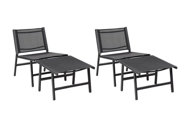 Montmagny Aurinkotuoli 54x60 cm - Musta - Puutarhakalusteet - Puutarhatuoli - Aurinkotuoli