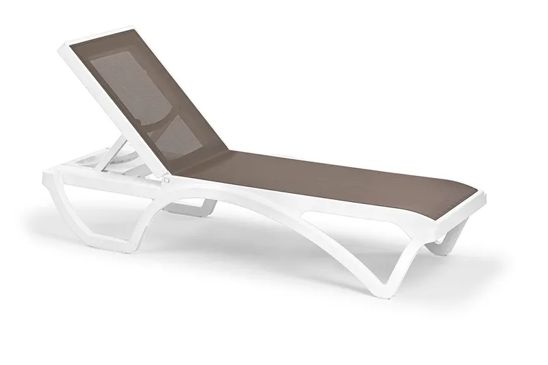 Muneo Aurinkovuode 190 cm, Valkoinen / taupe