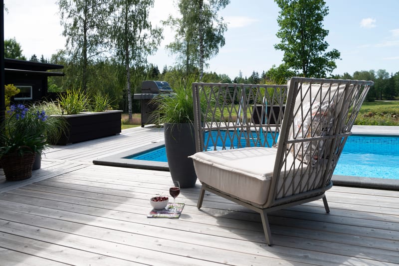 Nojatuoli Hillerstorp Jet Set Lounge - Beige - Puutarhakalusteet - Puutarhatuoli - Ulkotilan nojatuolit