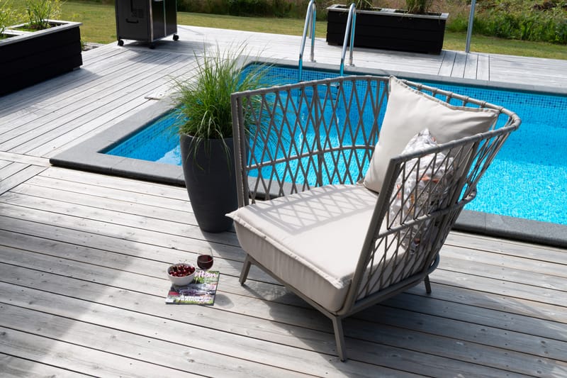 Nojatuoli Hillerstorp Jet Set Lounge - Beige - Puutarhakalusteet - Puutarhatuoli - Ulkotilan nojatuolit