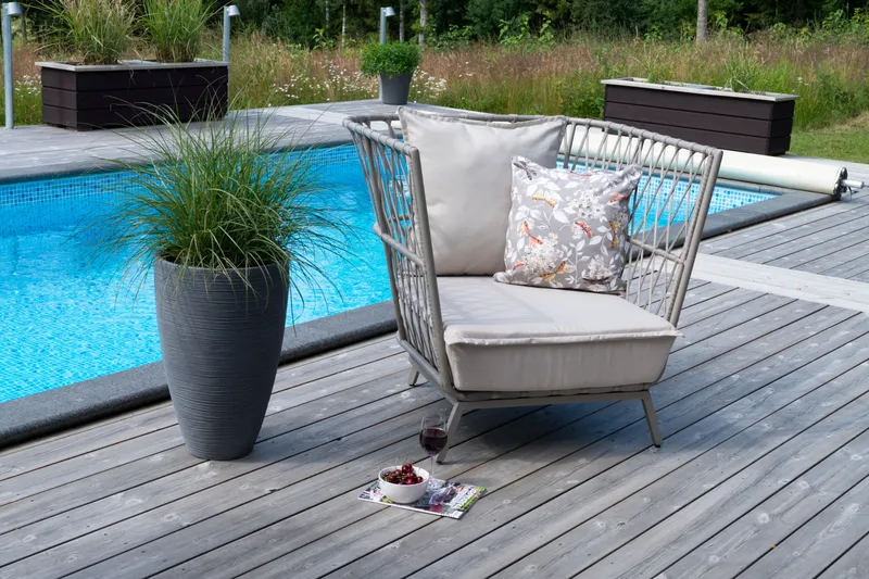 Nojatuoli Hillerstorp Jet Set Lounge - Beige - Puutarhakalusteet - Puutarhatuoli - Ulkotilan nojatuolit