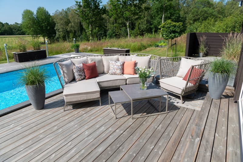 Nojatuoli Hillerstorp Jet Set Lounge - Beige - Puutarhakalusteet - Puutarhatuoli - Ulkotilan nojatuolit