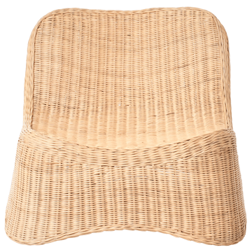 Nojatuoli ulos jalkarahilla Aigani rottinki - Luonnonvärinen/beige - Puutarhakalusteet - Puutarhatuoli - Ulkotilan nojatuolit