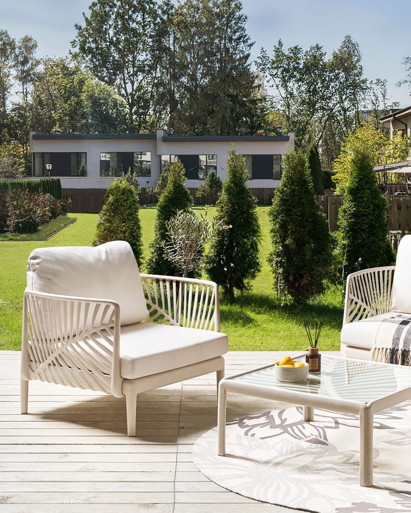 Nojatuoli ulos Saturnia - Beige - Puutarhakalusteet - Puutarhatuoli - Ulkotilan nojatuolit