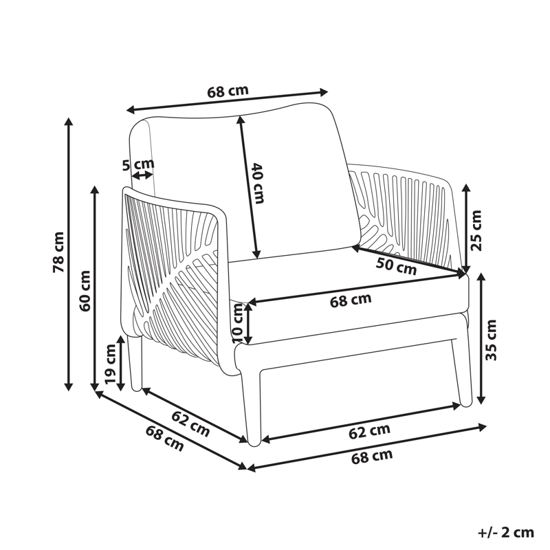 Nojatuoli ulos Saturnia - Beige - Puutarhakalusteet - Puutarhatuoli - Ulkotilan nojatuolit