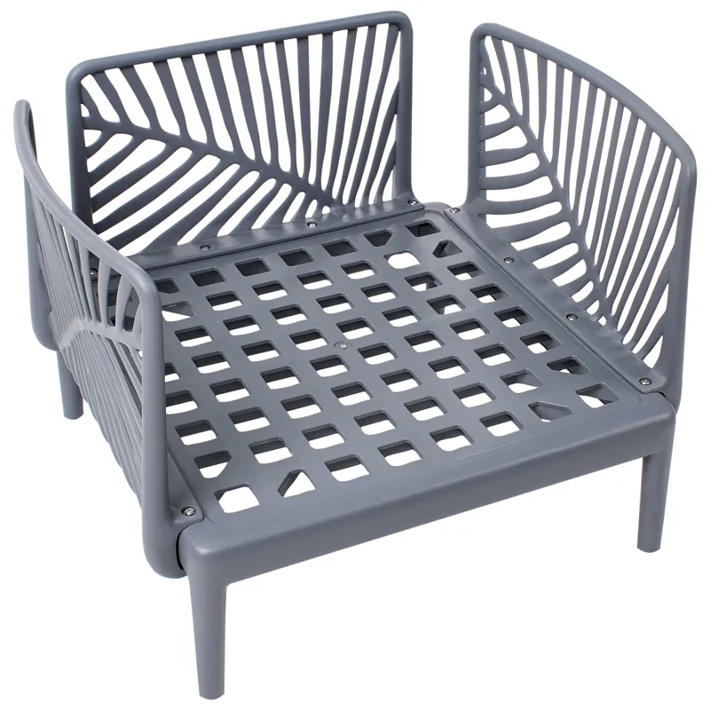 Nojatuoli ulos Saturnia - Harmaa - Puutarhakalusteet - Puutarhatuoli - Ulkotilan nojatuolit