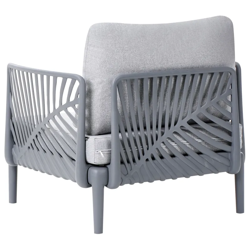 Nojatuoli ulos Saturnia - Harmaa - Puutarhakalusteet - Puutarhatuoli - Ulkotilan nojatuolit