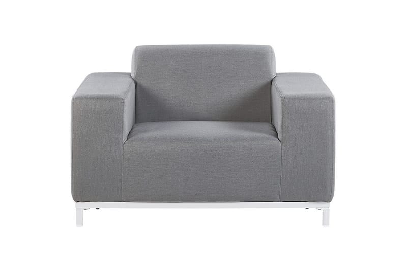 Nojatuolisetti, 2 kpl Rovigo - Harmaa, valkoinen - Puutarhakalusteet - Puutarhatuoli - Ulkotilan nojatuolit