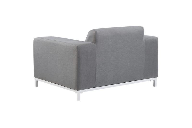 Nojatuolisetti, 2 kpl Rovigo - Harmaa, valkoinen - Puutarhakalusteet - Puutarhatuoli - Ulkotilan nojatuolit