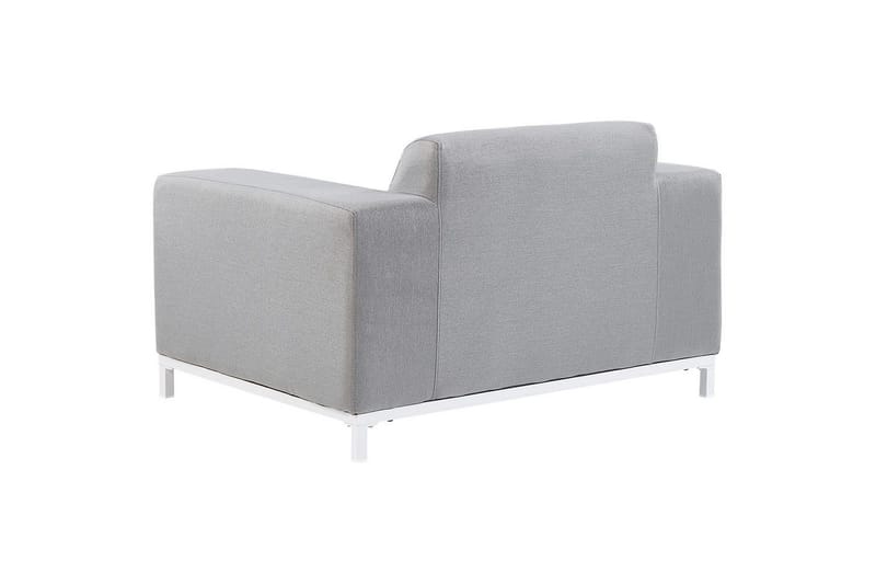 Nojatuolisetti, 2 kpl Rovigo - Vaaleanharmaa, Valkoinen, Vaaleanharmaa, valkoinen - Puutarhakalusteet - Puutarhatuoli - Ulkotilan nojatuolit