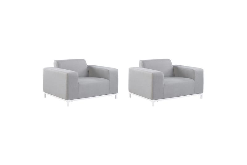 Nojatuolisetti, 2 kpl Rovigo, Vaaleanharmaa, Valkoinen, Vaaleanharmaa, valkoinen