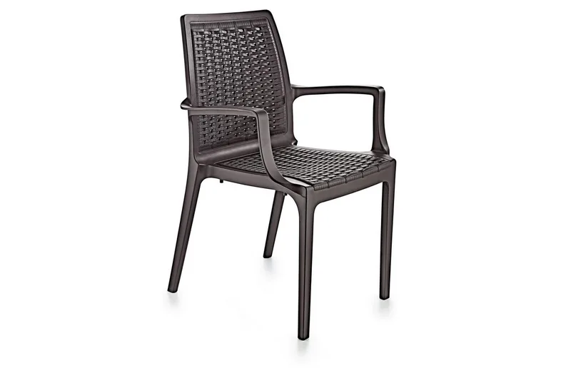 Omber Käsinojatuoli Utomhus - Tummanruskea - Puutarhakalusteet - Puutarhatuoli - Karmituoli ulos