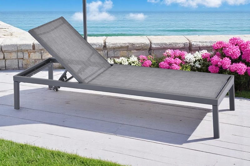 Palermo Aurinkovuode - Musta - Puutarhakalusteet - Puutarhatuoli - Aurinkotuoli