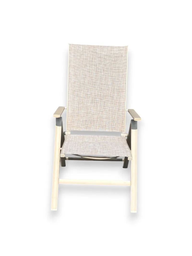 Palermo Ulkono nojatuoli 3-asentoinen taitettava - Korallihiekka - Puutarhakalusteet - Puutarhatuoli - Säätötuoli