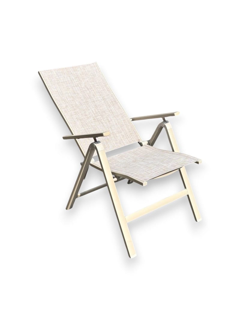 Palermo Ulkono nojatuoli 3-asentoinen taitettava - Korallihiekka - Puutarhakalusteet - Puutarhatuoli - Säätötuoli