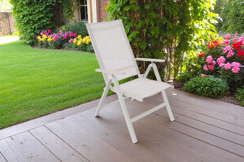 Palermo Ulkono nojatuoli 3-asentoinen taitettava - Korallihiekka - Puutarhakalusteet - Puutarhatuoli - Säätötuoli