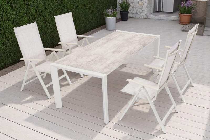 Palermo Ulkono nojatuoli 3-asentoinen taitettava - Korallihiekka - Puutarhakalusteet - Puutarhatuoli - Säätötuoli