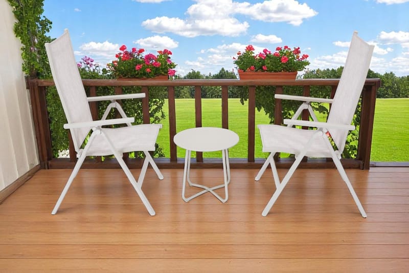 Palermo Ulkono nojatuoli 3-asentoinen taitettava - Korallihiekka - Puutarhakalusteet - Puutarhatuoli - Säätötuoli