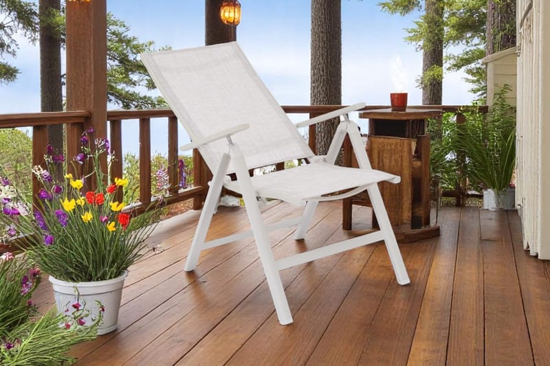 Palermo Ulkono nojatuoli 3-asentoinen taitettava - Korallihiekka - Puutarhakalusteet - Puutarhatuoli - Säätötuoli