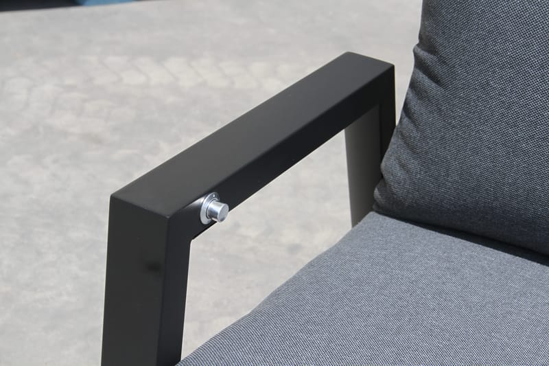 Palermo Ulkono nojatuoli 3-asentoinen taitettava - Musta - Puutarhakalusteet - Puutarhatuoli - Säätötuoli