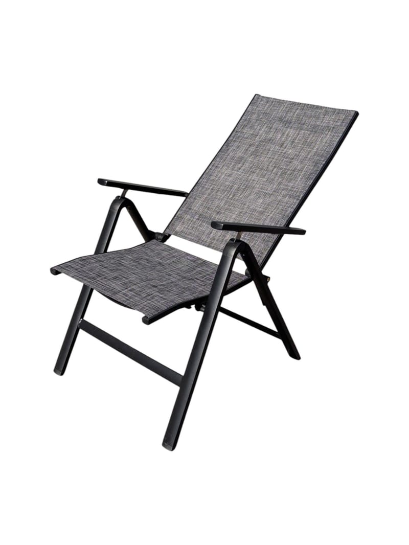 Palermo Ulkono nojatuoli 3-asentoinen taitettava - Musta - Puutarhakalusteet - Puutarhatuoli - Säätötuoli