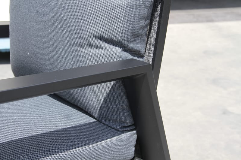 Palermo Ulkono nojatuoli 3-asentoinen taitettava - Musta - Puutarhakalusteet - Puutarhatuoli - Säätötuoli