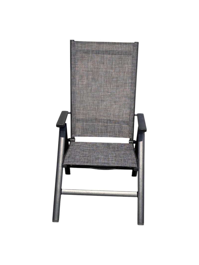 Palermo Ulkono nojatuoli 3-asentoinen taitettava - Musta - Puutarhakalusteet - Puutarhatuoli - Säätötuoli