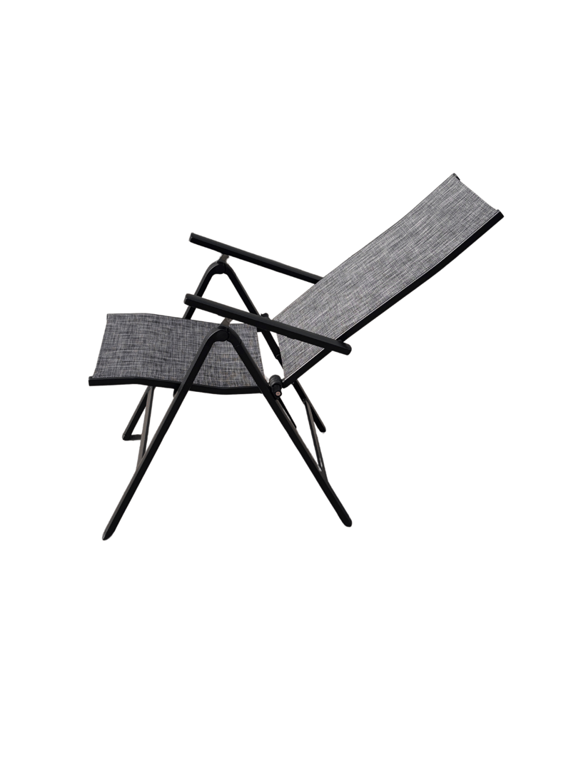 Palermo Ulkono nojatuoli 3-asentoinen taitettava - Musta - Puutarhakalusteet - Puutarhatuoli - Säätötuoli