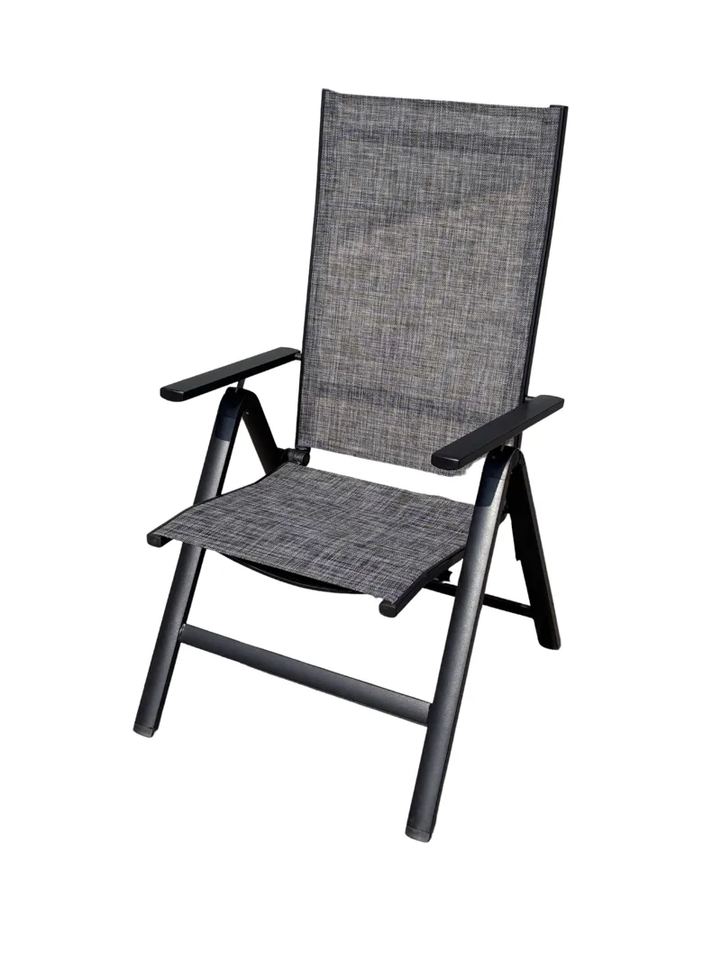 Palermo Ulkono nojatuoli 3-asentoinen taitettava, Musta