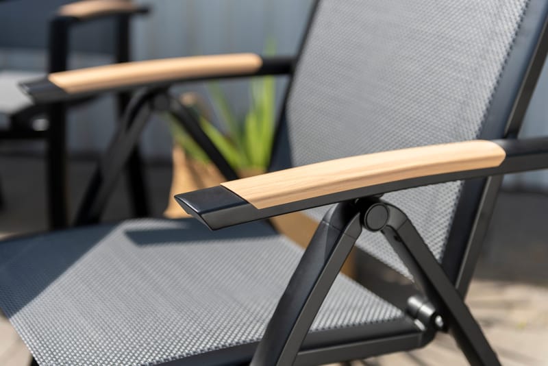 Panama Ulkotuoli säädettävä - Musta - Puutarhakalusteet - Puutarhatuoli - Säätötuoli